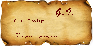 Gyuk Ibolya névjegykártya